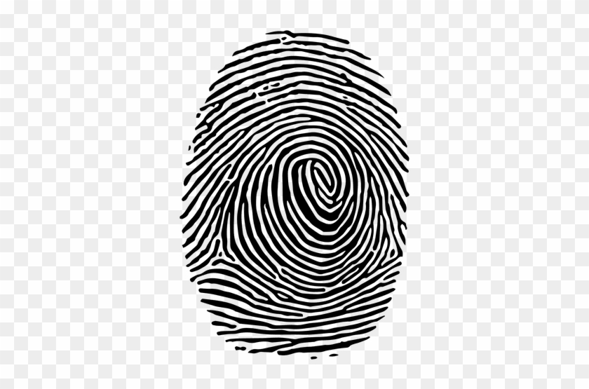 Detailed Lined Fingerprint - Fingerprint Free Vector