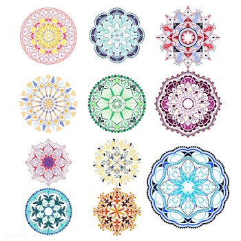 Detailed mandala badges | Free stock vector - 563174