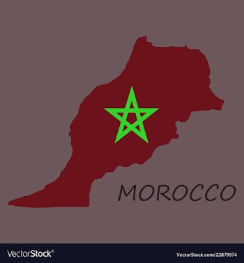 Detailed morocco-map-flag vector image