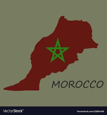 Detailed morocco-map-flag vector image