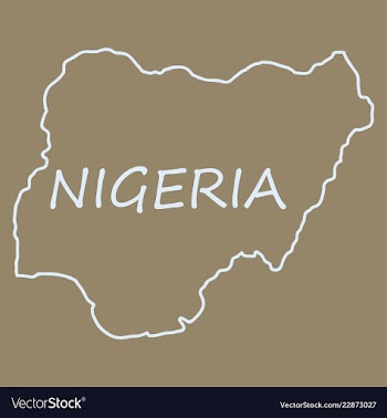 Detailed nigeria map vector image