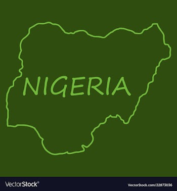 Detailed nigeria map vector image