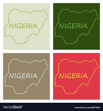 Detailed nigeria map vector image