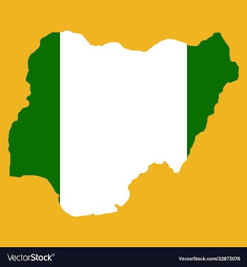 Detailed nigeria map vector image