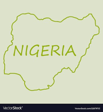 Detailed nigeria map vector image