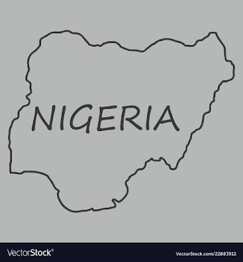 Detailed nigeria map vector image