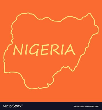 Detailed nigeria map vector image