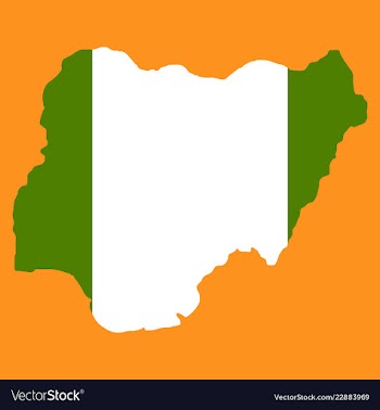 Detailed nigeria map vector image