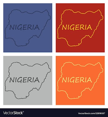 Detailed nigeria map vector image