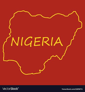 Detailed nigeria map vector image
