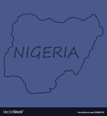 Detailed nigeria map vector image