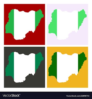 Detailed nigeria map vector image