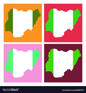 Detailed nigeria map vector image