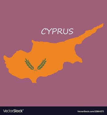 Detailed of a map of cyprus with flag eps10 vector image