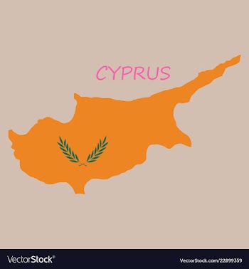 Detailed of a map of cyprus with flag eps10 vector image