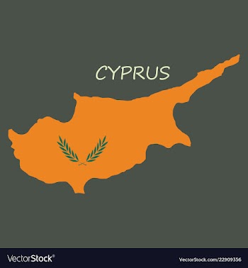 Detailed of a map of cyprus with flag eps10 vector image