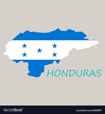 Detailed of a map of honduras with flag eps10 vector image