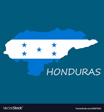 Detailed of a map of honduras with flag eps10 vector image