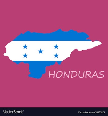 Detailed of a map of honduras with flag eps10 vector image
