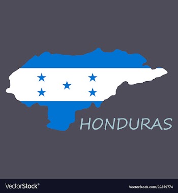 Detailed of a map of honduras with flag eps10 vector image