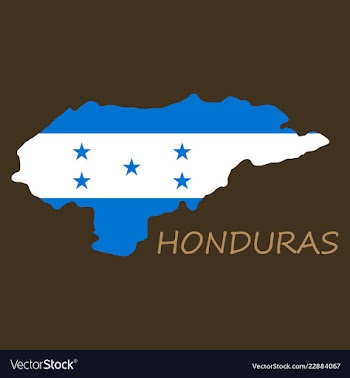 Detailed of a map of honduras with flag eps10 vector image