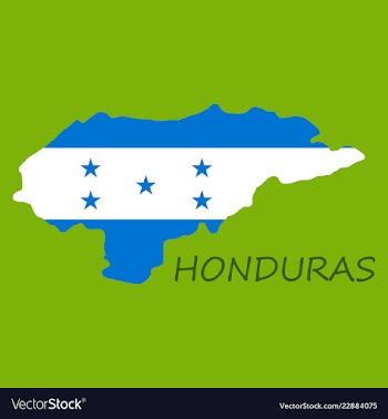 Detailed of a map of honduras with flag eps10 vector image