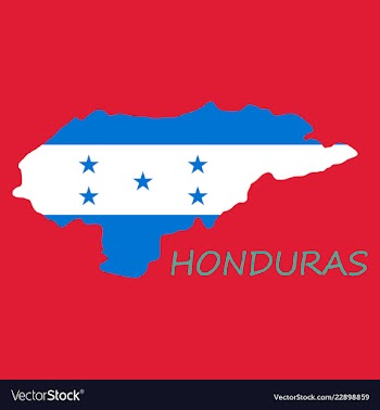 Detailed of a map of honduras with flag eps10 vector image