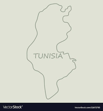 Detailed of tunisia map vector image