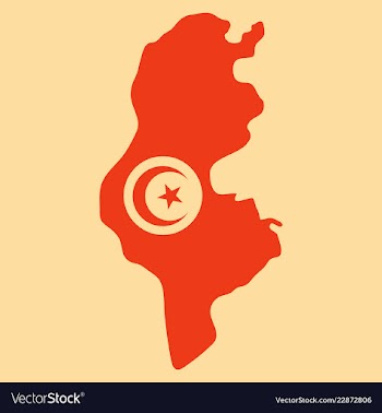 Detailed of tunisia map vector image