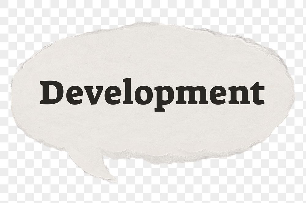 Development png speech bubble typography | Free PNG - rawpixel