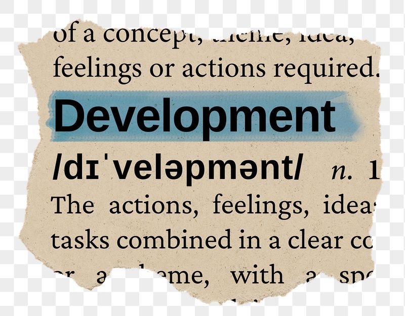 Development png word sticker, torn | Free PNG - rawpixel