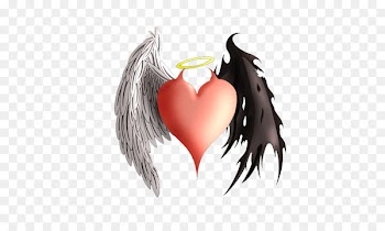 Devil Angel Heart Demon Tattoo - Angels and demons 