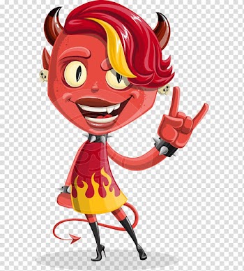 Devil Cartoon, watercolor cute transparent background PNG clipart