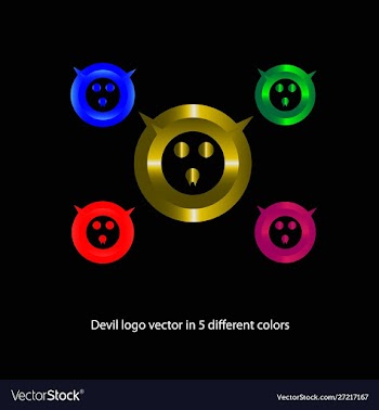 Devil logo vector image