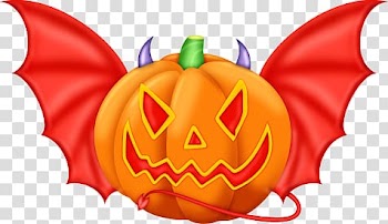 Devil pumpkin transparent background PNG clipart