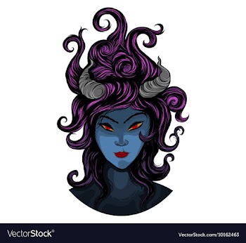 Devil woman vector image