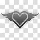 Devine Icons Part , gray heart transparent background PNG clipart