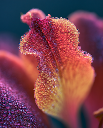 Dew-Covered Flower in Natural Light