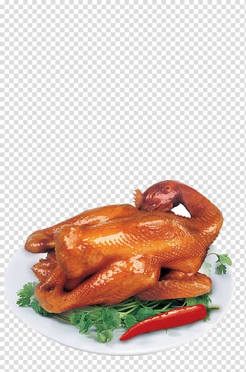 Dezhou Roast chicken Chinese cuisine Barbecue chicken, Chicken transparent background PNG clipart