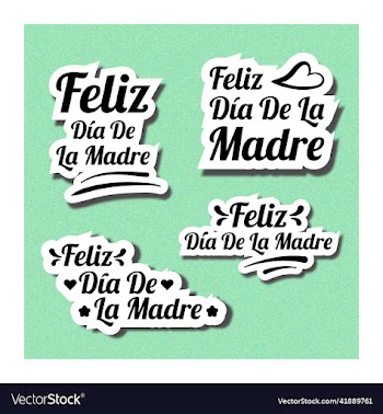 dia de la madre mothers day lettering stickers