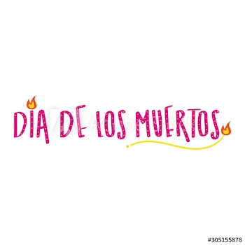 dia de los muertos lettering