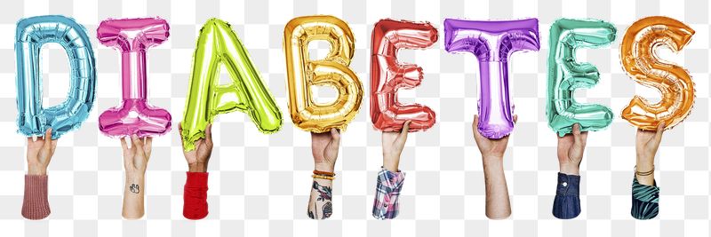 Diabetes png, letter foil balloon, | Free PNG - rawpixel