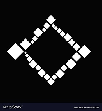 Diagonal modern geometrical square blank badge vector image