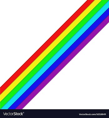 Diagonal rainbow colored stripes - graphic element vector image