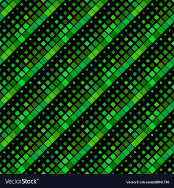 Diagonal square pattern background - dark green vector image