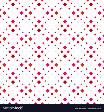 Diagonal square pattern background - red abstract vector image
