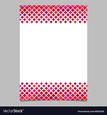 Diagonal square pattern page border template vector image