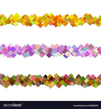 Diagonal square pattern page separator line vector image
