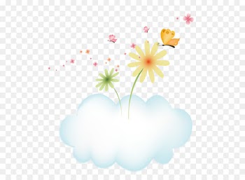 Dialect and butterfly on clouds 