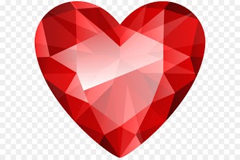 Diamond Clip art - Diamond Heart Transparent Clip Art Image 